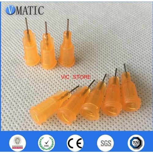 High Quality Orange Color 100Pcs/Lot 23G 1/4'' Inch Stainless Steel Tip Dispensing Screw Needles Syringe Needle Tips