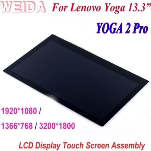 WEIDA LCD Replacment 13.3" For Lenovo YOGA2 Pro YOGA 2 Pro LCD Display Touch Screen Assembly 1920X1080 1366X768 3200X1800