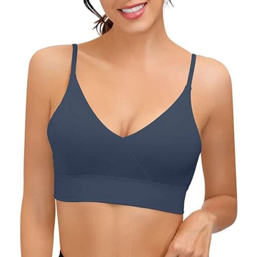 Running Gym Vest Womens Crop Tops Strappy Crisscross Adjustable Wirefree Padded Yoga Tank Sports Bra топ спотривный женский