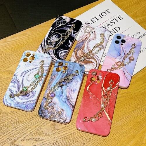 The Gold Marble Bracelet Is Suitable for Iphone 12Promax Apple 11/XS/XR Phone Case Simple 7p Case Iphone 11pro Max Case Cute