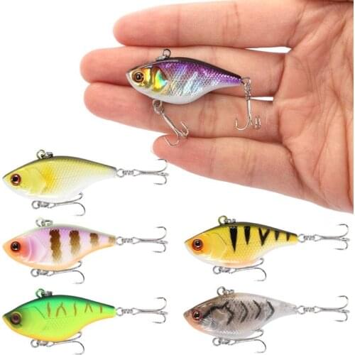 1PCS Hard VIB Lures Fishing Bait Treble Hooks Sinking Crankbait Wobber Fishing Tackle 4.6g 4cm