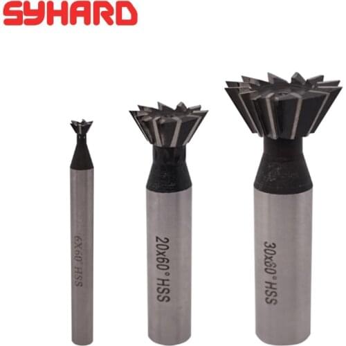 2pcs/lot W6542 HSS Straght Shank Dovetail Slot Milling Cutter blade diameter 6 8 10 14 18 20 25 32 35 60mm*45 55 60Degree