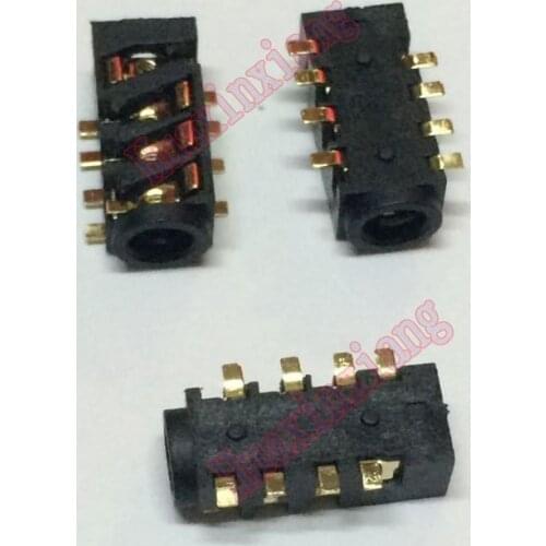 50pcs/Lot PJ393 PJ-393 SMD 3.5MM Audio Socket/Jack Female Connector 8P 8Pin Gold-Plated