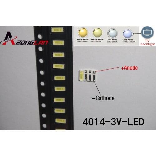 500PCS JUFEI LED LED Backlight 0.3W 3V 4014 Cool white 90MA LCD Backlight for TV TV Application 01.JT.CB414BF-BC