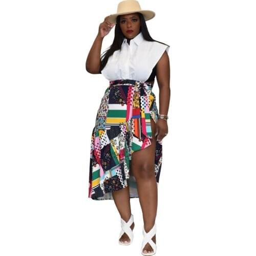 African Dresses For Women 2021 New Africa Clothes Dashiki Patchwork Ankara Bazin Traditional Dress women top