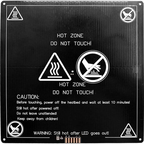 Aluminum MK2 MK3 12V Heated Bed Hotbed Upgrade for Anet A8 A6 3D Printer, Black 220x220mm