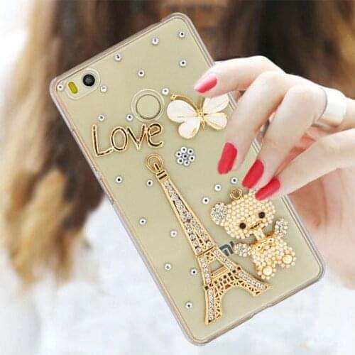 Glitter Crystal Rhinestone Flower Bling Case Clear Soft Phone Shell Protection For SamsungA3 A5 A7 2017 A9 A8 A6 PLUS A50 A70