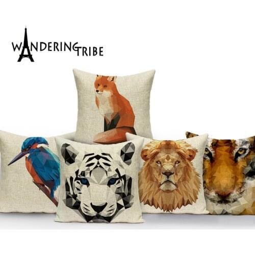 Pillowcase animal cushions decorative Comfortable cover cushion custom pillow case fox home cushions Colorful cushion covers