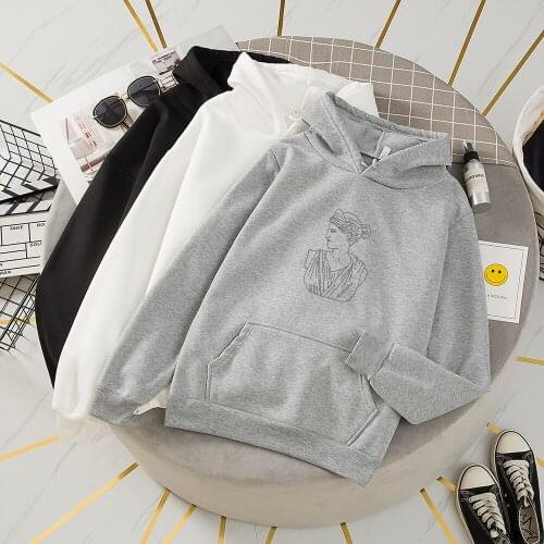 Aesthetic Womens Hoodie Tops Art Fashion Long Sleeve Casual Sweatshirt Pullover for Girls Thick Thicken Clothes Moletom Feminino
