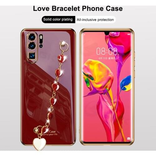 GKK Wrist Strap Plating Case For Huawei Honor 9X Y9S P Smart Z Y9 Prime 2019 Anti-knock Soft for Huawei P30 P40 Pro Case Cover