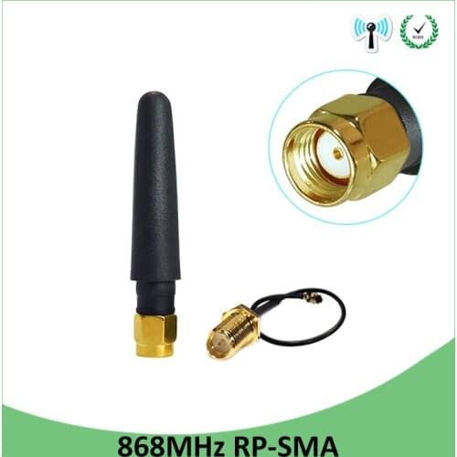 GSM 868MHz 915MHz Antenna lora pbx receiver RP-SMA Connector 3dbi 915 868 MHz antena antenne 21cm SMA Male /u.FL Pigtail Cable