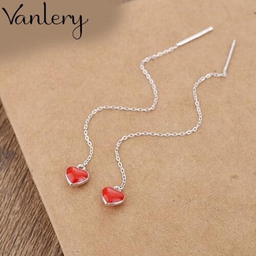 Korean Version of Retro Vintage Long Heart Earrings For Women Punk Geometric Earrings 2021 New Trendy Jewelry