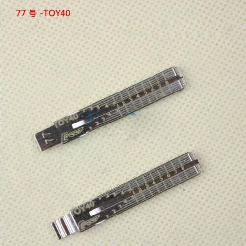 NO.77 TOY40 Replacement Key Blade for lexus Old Car Key Blanks for Ssang yong New inside Groove 4 Track with scale mark