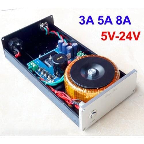 KYYSLB 120W LM317+TL431 DC Output 5V-24V Voltage Hard Disk Box NAS Road 2AS1943 2SC5200 Power Amplifier DC Linear Power Supply