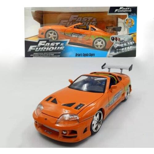 Diecast 1/24Sclae Fast 8 Alloy Vehice Toyota SUPRA Metal AutoStreet Race Model Cars Collection Boy Gifts Display Hot Toys