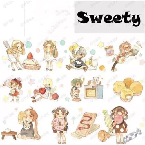 Cute Sweety Girls Washi Tapes Bullet Journal Masking Tape Adhesive Tape DIY Scrapbooking Washi Stickers