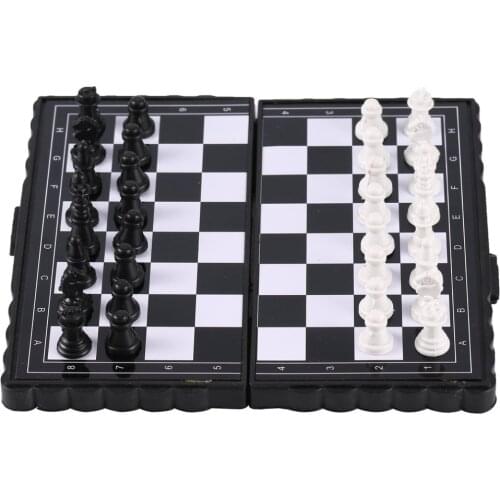 1 set Mini Chess Folding Magnetic Plastic Chessboard Board Game Portable Kid Toy Hot Sale Dropshipping