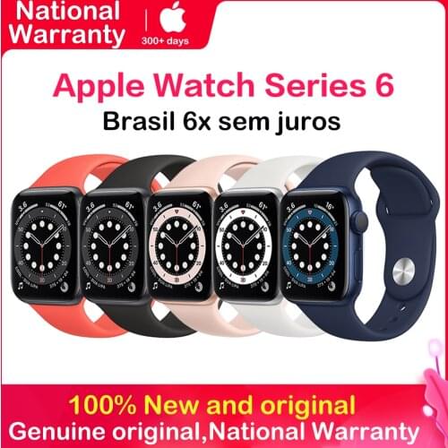 New Original Apple Watch Series 6 GPS + Cellular 40MM/44MM with 5 Colors Aluminum Case Sport Band Smartwatch