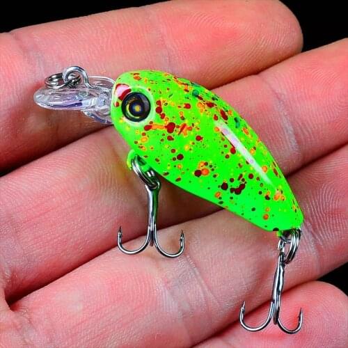 Mini 4.7cm/3.3g Plastic Hard Crank Bait Topwater Swim Fish Fishing Lure Artificial Wobbler Japan Fishing Bass Crankbait Tackle