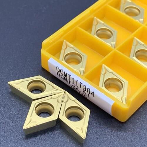 10 Pcs Lathe Insert DCMT11T304 VP15TF UE6020 US735 High Quality And Hardness Carbide Blade For CNC Turning