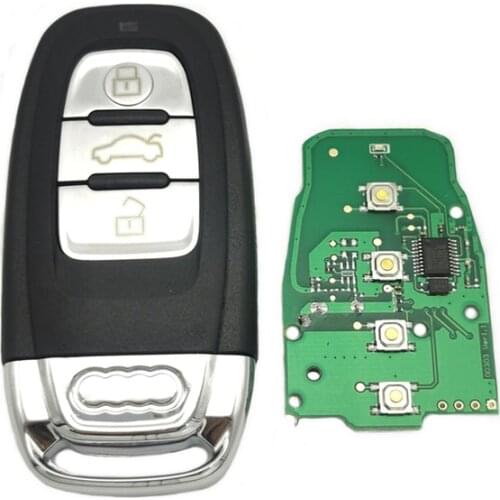Car Remote Key For Audi Q5 A4L A5 A6 A7 A8 RS4 RS5 S4 S5 315 434 868 Mhz Smart Control Card Key Blade With Logo
