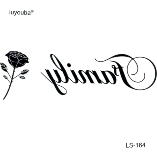 Family Waterproof Temporary Tattoo Sticker Beauty Rose Flower The Flash Tatuagem Fake Tattoo Temporary tatoo Face Jewels