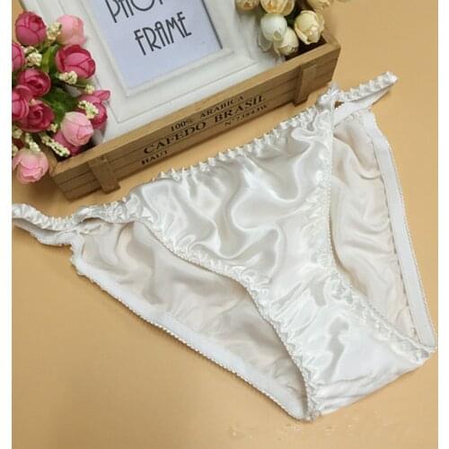 New Sexy Underwear Women Silk Panties No Trace Breathable Ladies Thong Panties Women Lingerie Underwear Seamless Briefs