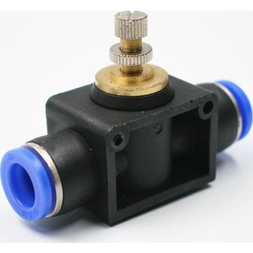 High Quality Throttle Valve SA 4-12mm Air Flow Speed Control Valve Tube Water Hose Pneumatic Push In Fittings