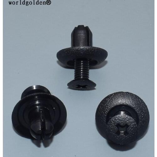 Worldgolden 100pcs auto plastic fasteners Bumper Retainer for M253964,90467-07030-01,M253964,TQ69607
