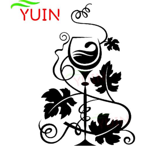 Grape Wine Art Decal Fashionable Body Window Decoration PVC Waterproof Sunscreen Car Sticker Black/White/Red/Laser/Silver