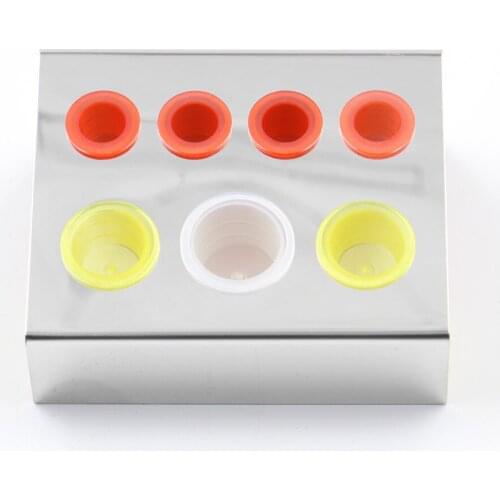 2Pcs 7 Holes Tattoo Ink Cup Holder Stand Makeup Accessories Random Color Trailer Supplies Tatoo Tool Pigment Brack Container