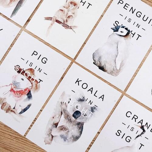 30pcs lets go to the zoo style card multi-use as Scrapbooking party invitation DIY Decoration gift card message card postcard