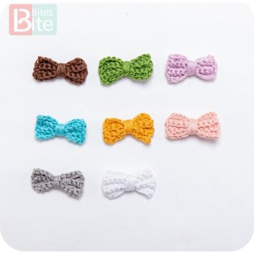 5PC Crochet Beads Bow Tie Baby Teether Toy DIY teething Pacifier Chain Necklace Nurse Accessories Newborn Gifts Childrens Goods