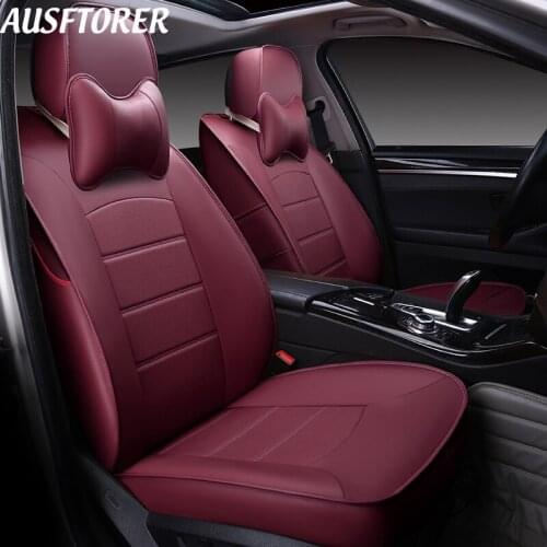 AUSFTORER Custom Cover Car Seats for Mazda CX-7 Automobile Seat Covers Genuine Leather Car Cushion Seat Support Auto Accessories