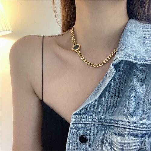 316L Titanium Steel Double-sided Roman Numerals Medallion Necklace Bracelet Set No Fade Wedding Jewelry Set