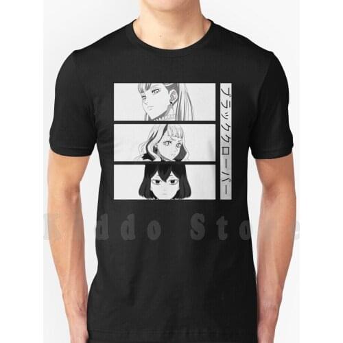 Black Clover ( Noelle - Nero - Mimosa ) T Shirt Diy Big Size 100% Cotton Anime Manga Kawaii Noelle Waifu Anime Girl Nero Mimosa