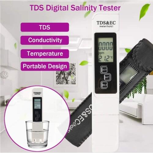 Digital Water TDS Meter PPM Tester 0-9 990ppm for Testing Liquid Hydroponic Nutrient, Drinking Water and Aquarium