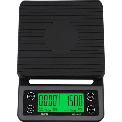 Coffee Scale with Timer Mini Electric Kitchen Scale LCD Digital Weight Scale Food Weighing Scale for Cooking Baking Kitchen Tool