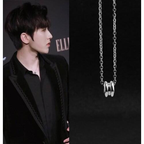 Geometric Titanium Steel Men and Women Pendant Necklace Korean Star Celebrity Inspired Fashion Short Necklace Ornament Wholesale