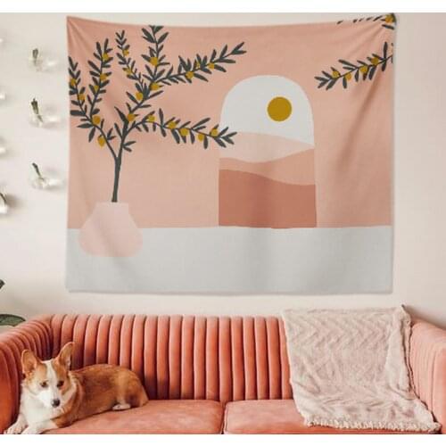 Tapestry Dormitory Bedside Room Hanging Background Cloth гобелен на стен Ins Nordic Bedroom Girl Heart Wall Decor декор