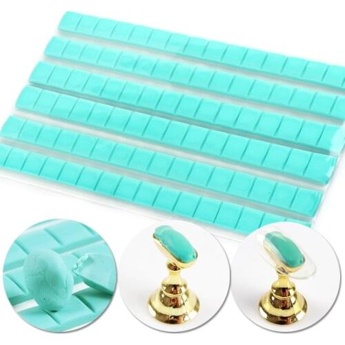 Adhesive Glue Clay Stick For Flase Nail Tips Reusable Non Toxic Multi-Purpose Fixator Clay DIY Nail Practice Display Tool LA1783