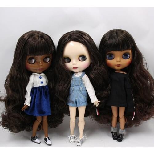 ICY DBS Blyth Custom Doll No.BL950/0222 Brown mix Black hair 1/6 bjd ob24 anime