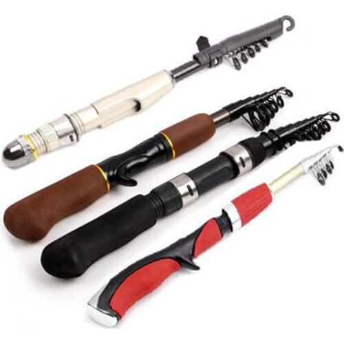 Mini Portable winter ice fishing rod 1.2m 1.4m 1.6m 2.1m short fishing rod pocket rod