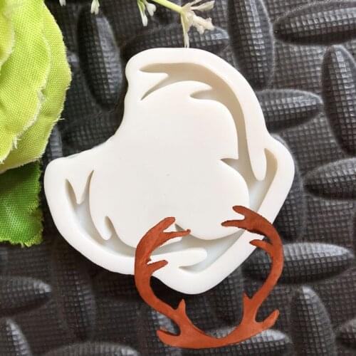 Minsunbak deer Antlers Silicone Fondant Mould DIY cake decoration tool Chocolate Sugar craft tools