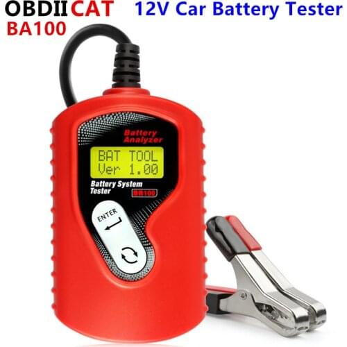 New Arrival!! Original Factory 12V Digital Battery Tester BA100 Vehicle Battery Checker Multilingual