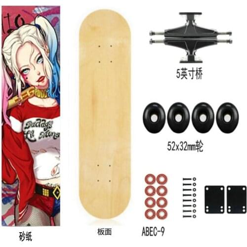 New Double Rocker Skateboard ABEC-9 Bearings Maple 4 Wheels Adult Skate Board Long Board Skateboard