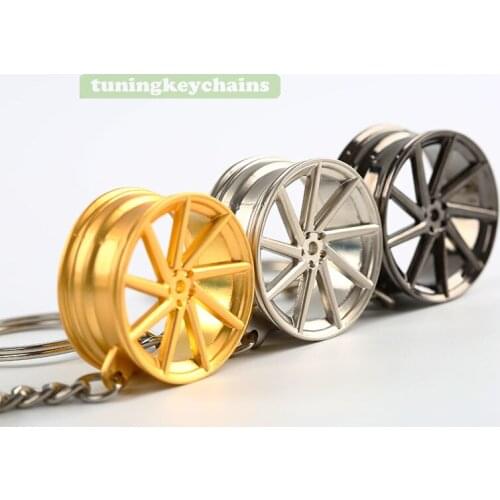 New Alloy Car Auto Wheel Rim Mini Keychain Key Chain Keyring Pendent CVT Design