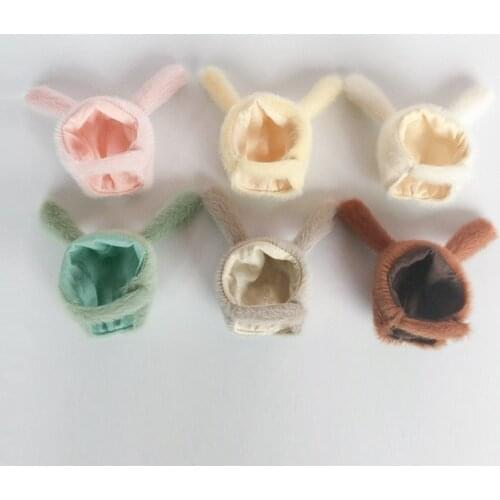 6 Styles Ob11 Doll Clothes Handmade Plush Cute Bunny Ears Hat 16cm BJD Doll Clothes GSC 1/12 Doll House Universal Accessory