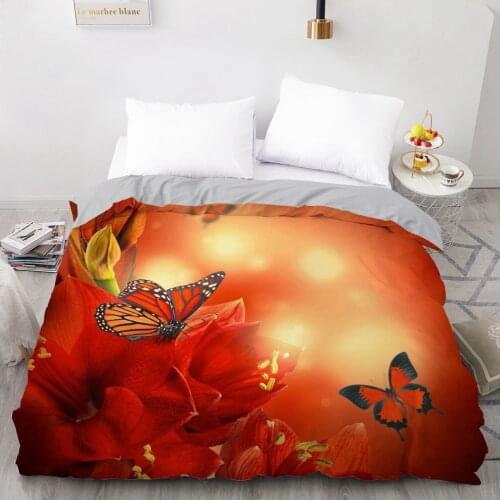 3D Duvet Cover Custom 240x220 200x220 Comforter/Quilt/Blanket case Twin Full Queen Bedding For Wedding Floral Drop Ship