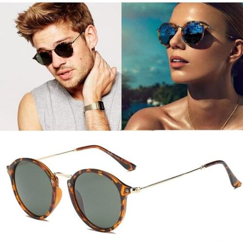 Hot 2020 Fashion Classic Vinatge Round Style rayeds Sunglasses Men Women Brand Design Sun Glasses Ladies Oculos De Sol Gafas